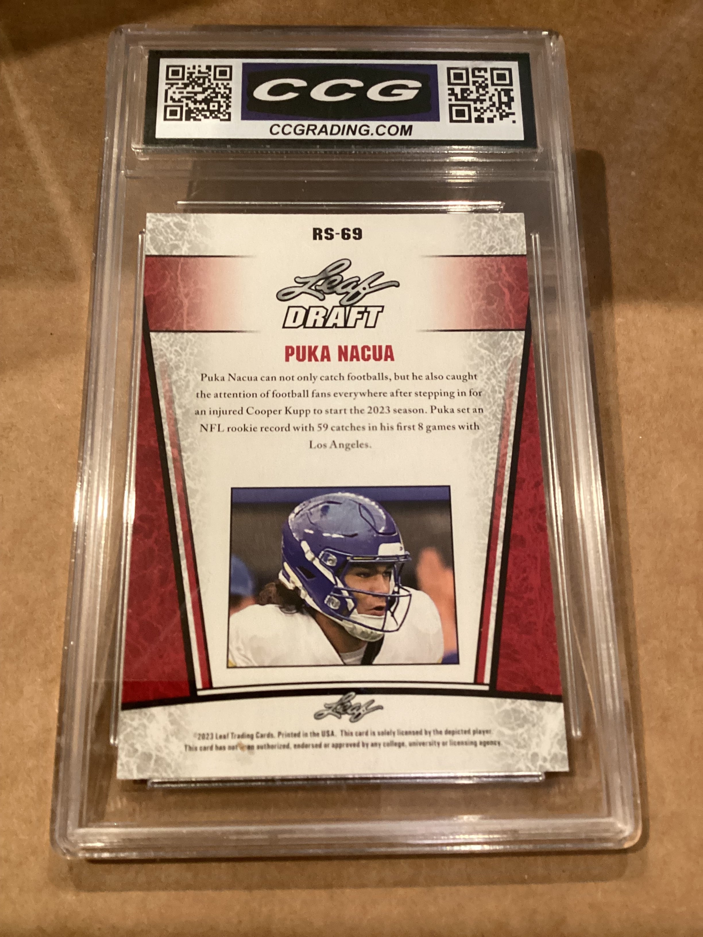Puka Nacua 2023 Draft rookie Silver CCG 10 GemMint
