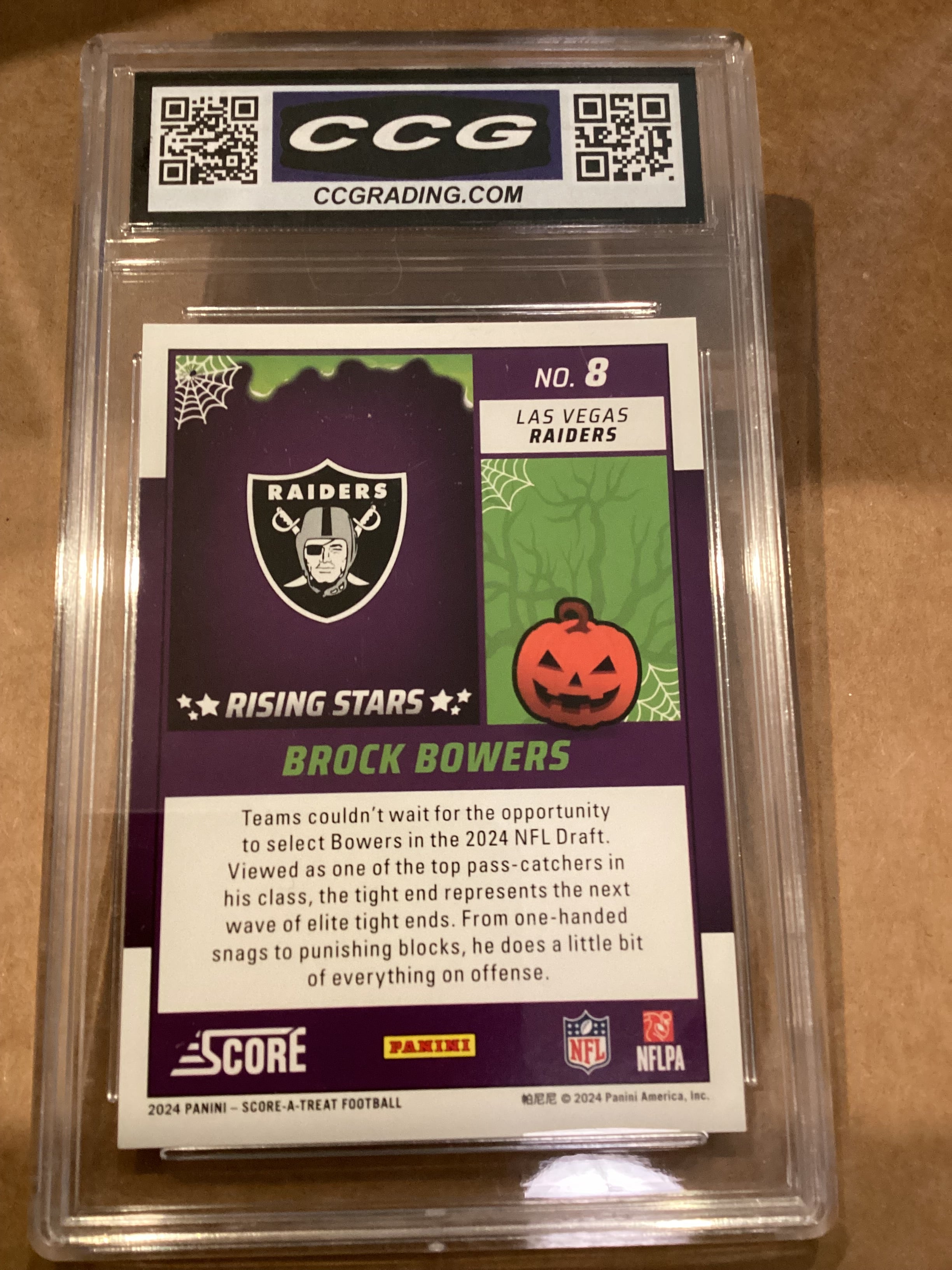 Brock Bowers 2024 Rookie Panini CCG 10 Gem Mint