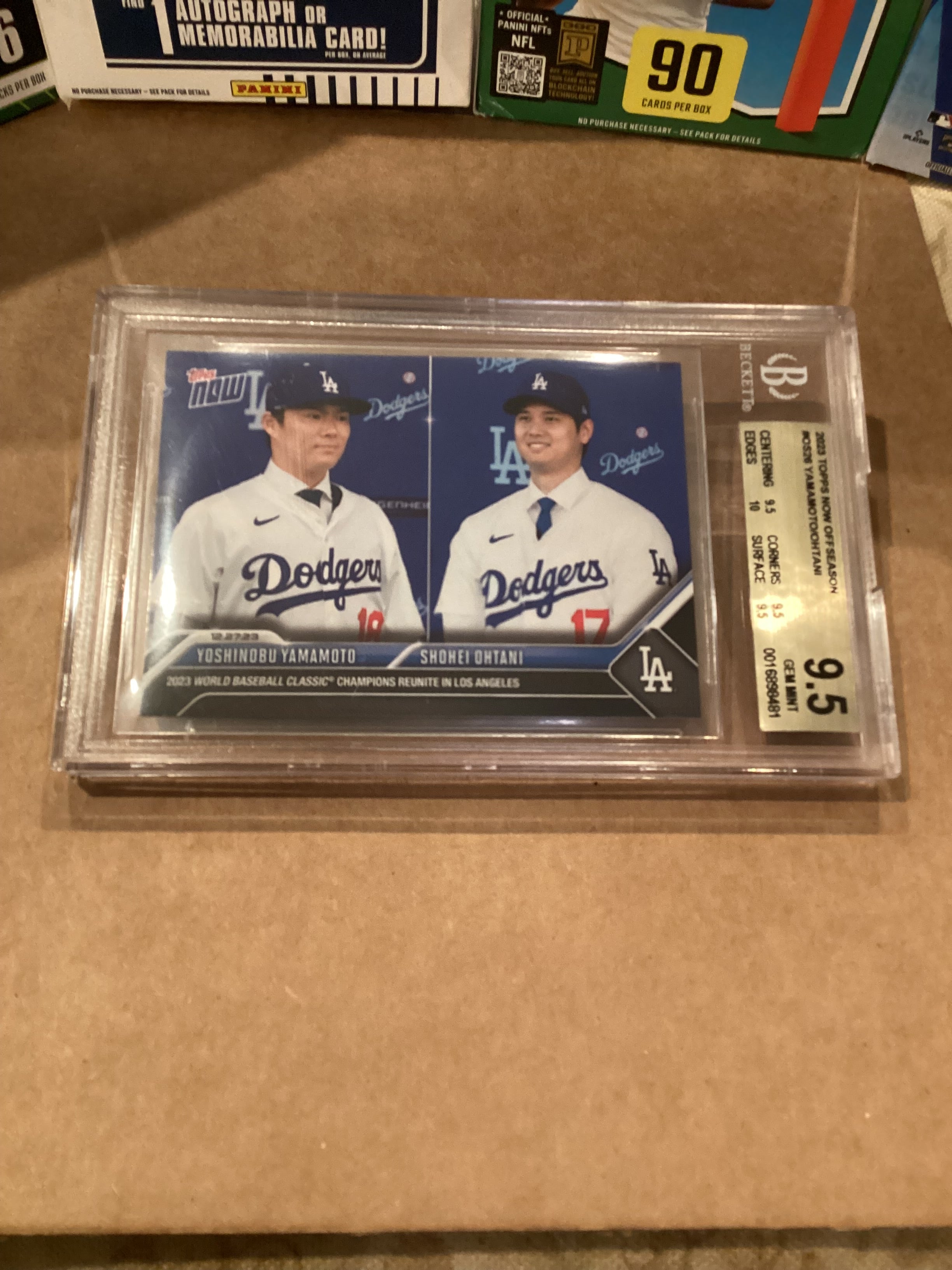 Ohtani/ Yamamoto 2023 TOPPS Beckett 9.5