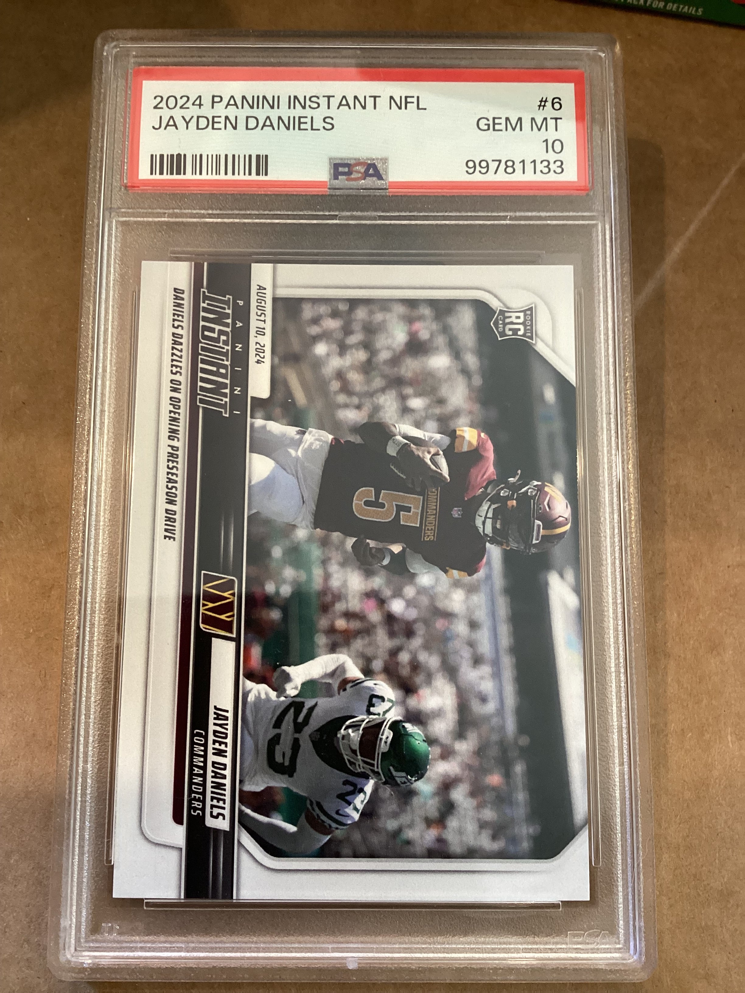 Jayden Daniels 2024 Panini instant NFL  PSA GM 10