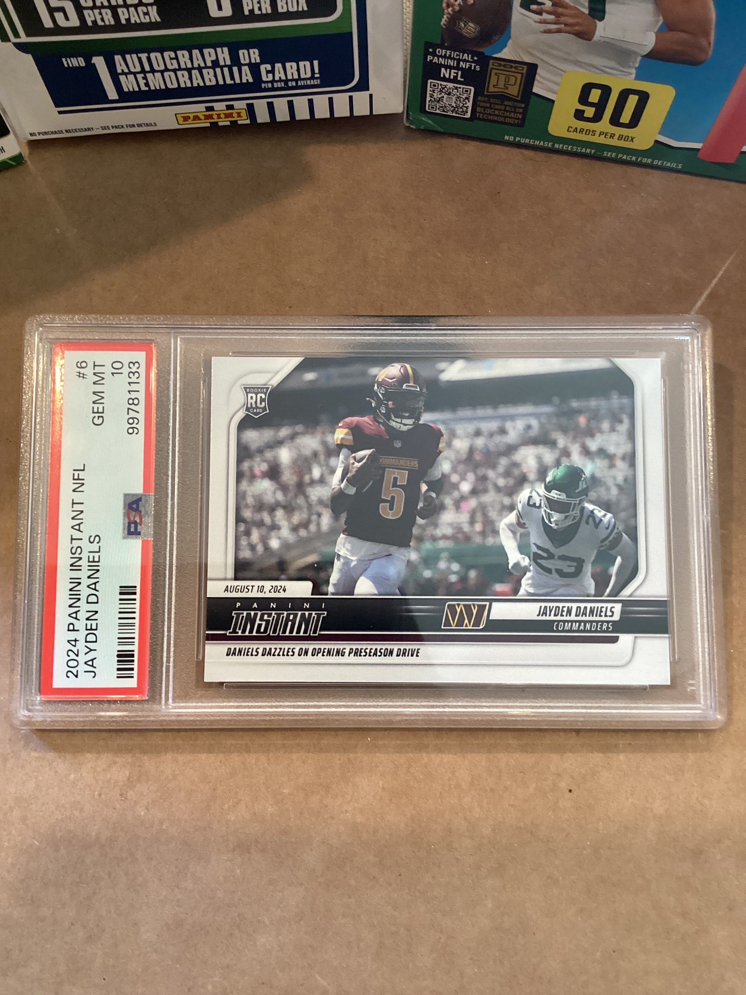 Jayden Daniels 2024 Panini instant NFL  PSA GM 10