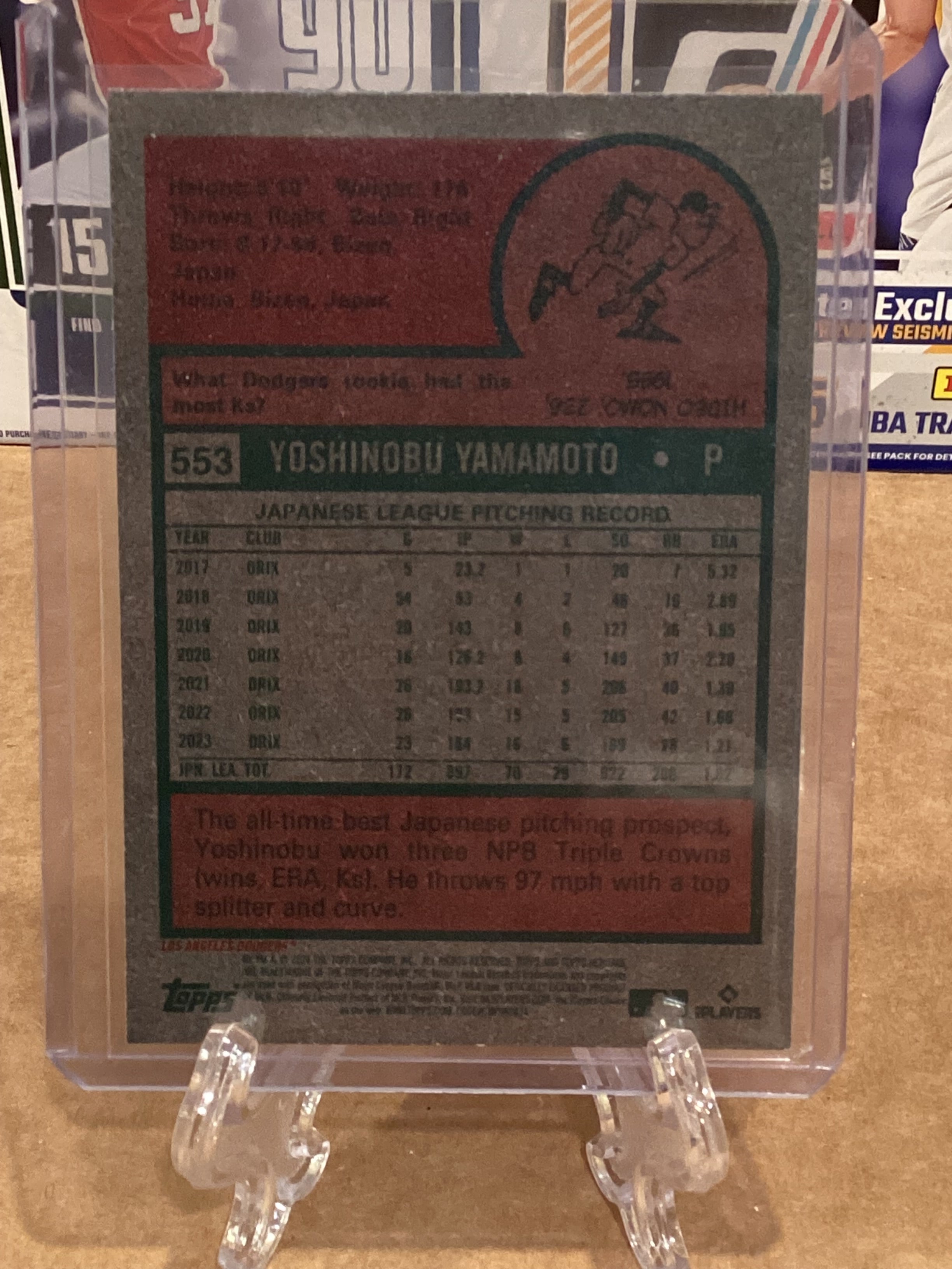 2025 Yoshinobu Yamamoto Topps Heritage RC #553 Gem mint