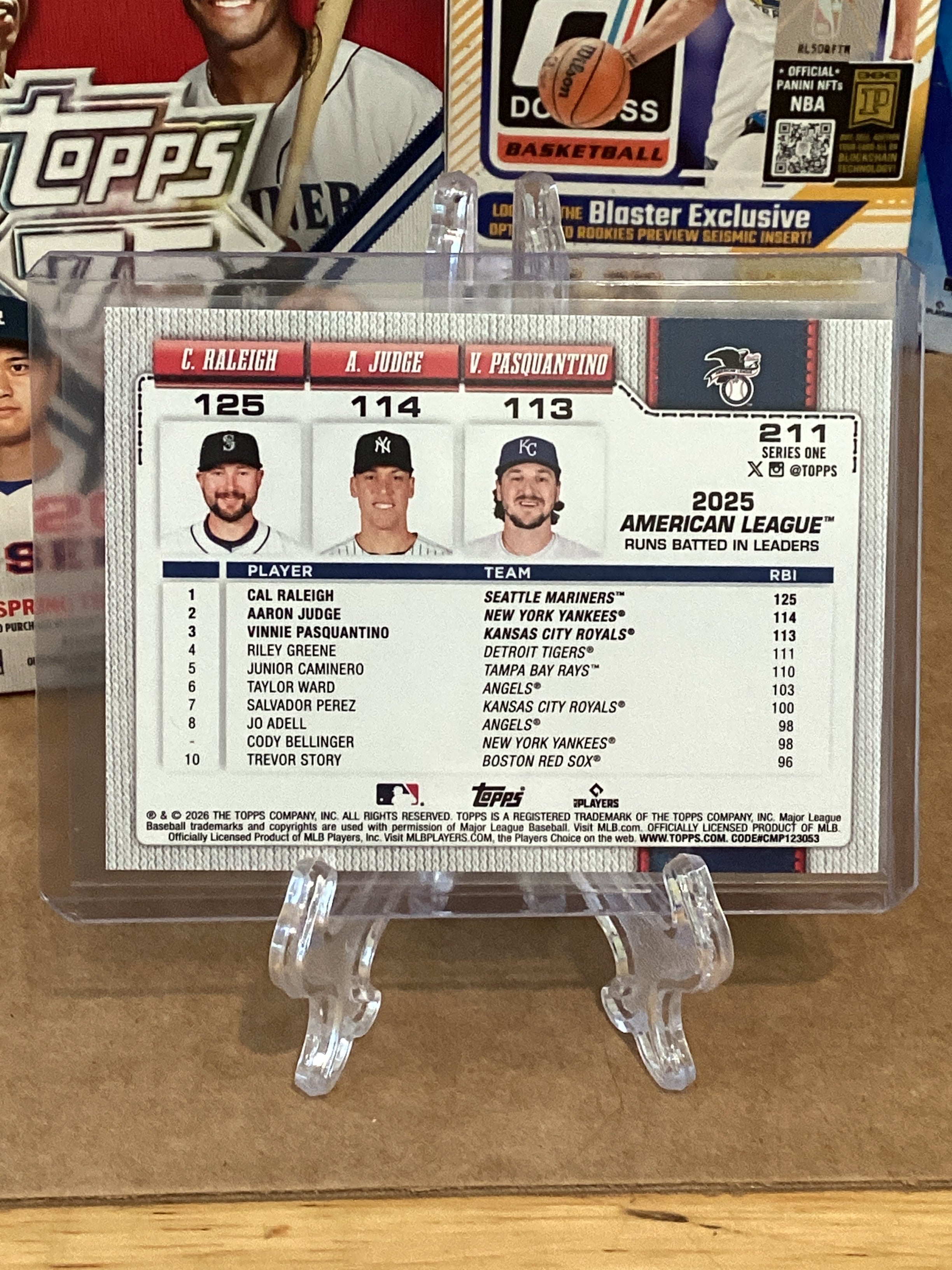2026 MLB C.Raleigh/A.Judge/V.Pasquantino-RBI Leaders-Gem Mint