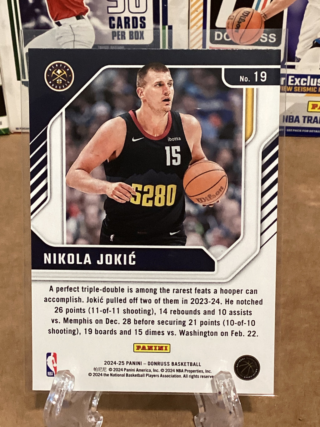 2024-25 NBA Nikola Jokić, Donruss “Franchise Features” Gem Mint.