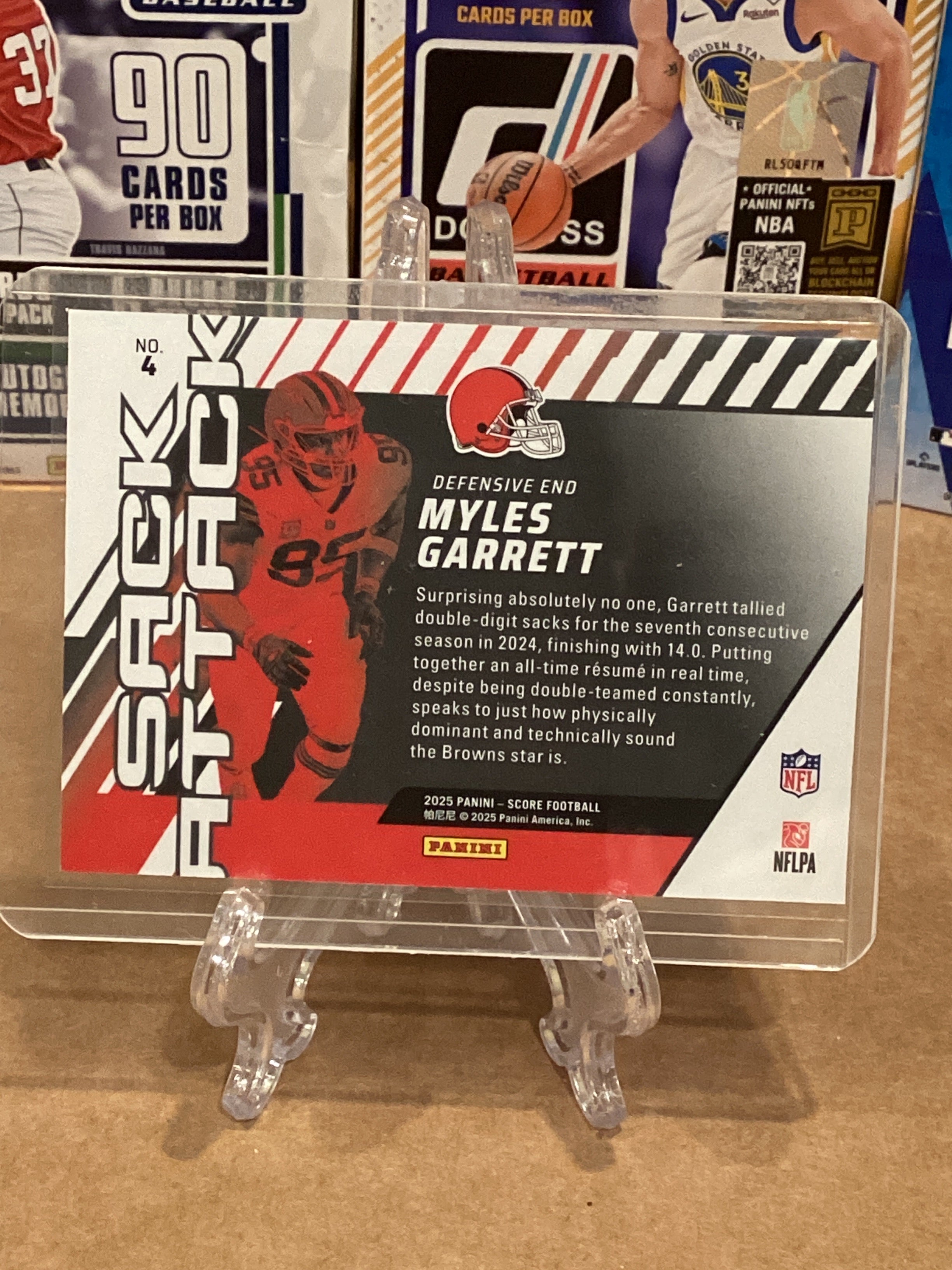 2025 Myles Garrett-panini-Score-#4- Gem Mint 10