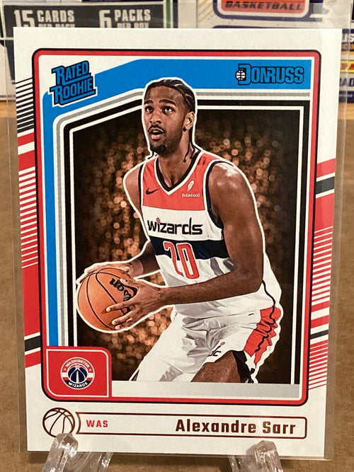 2024-25 NBA Alexander Sarr, Donruss “Rated Rookie”, Gem Mint