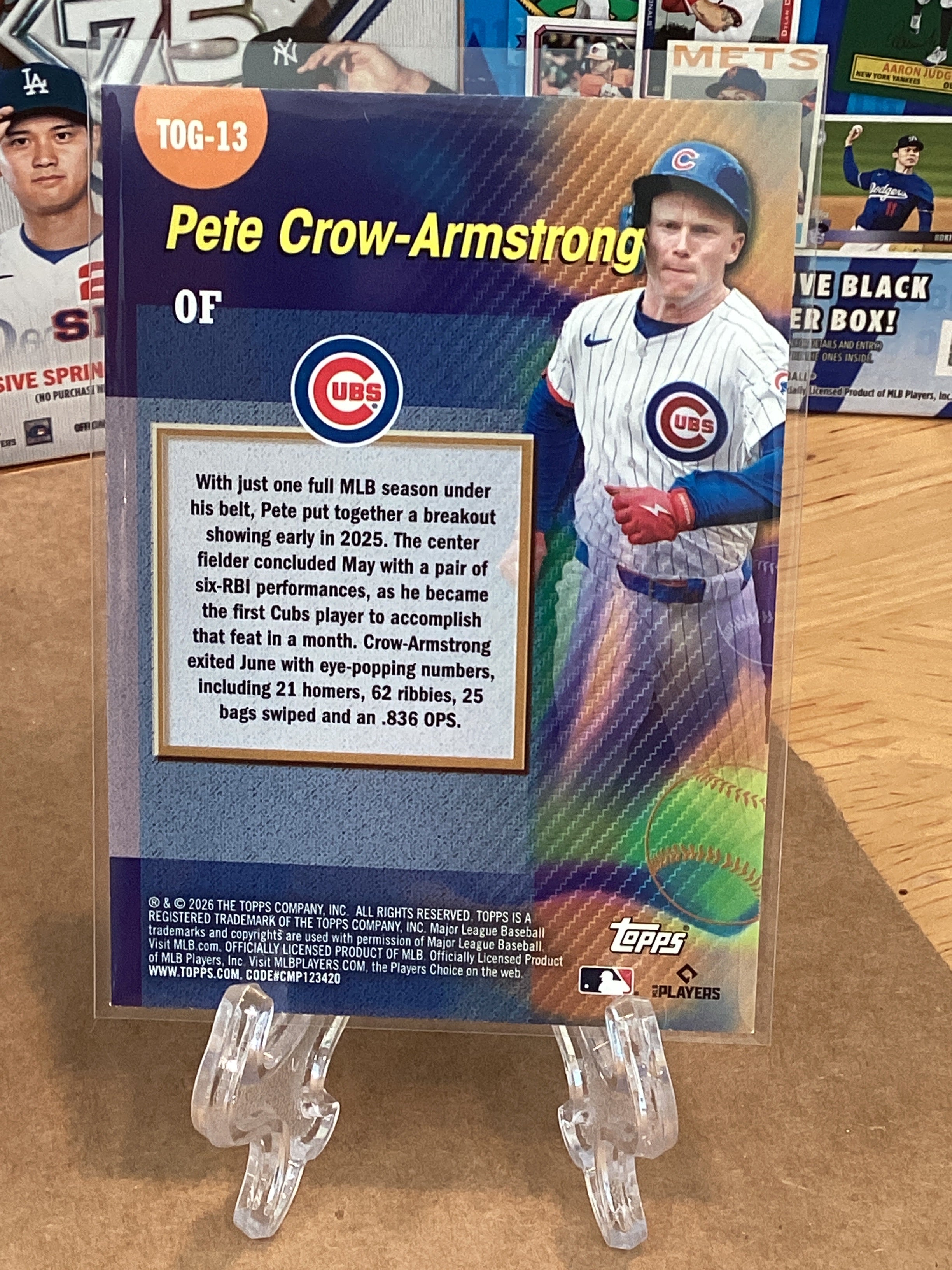 2026 Topps series 1 Pete Crow-Armstrong TOG-13 GM 10