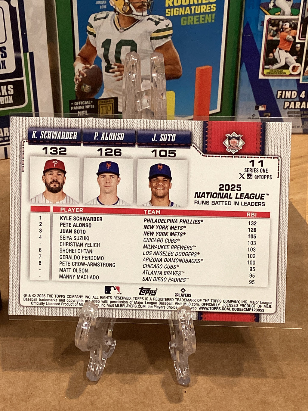 2026 Topps Series 1 RBI National League Leaders. #11 GM10