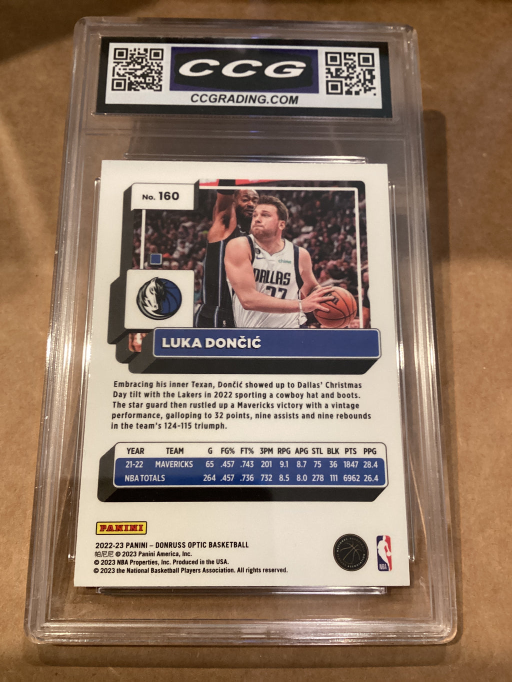 Luka Dončić 2022-years old 23 Panini Donruss Optic