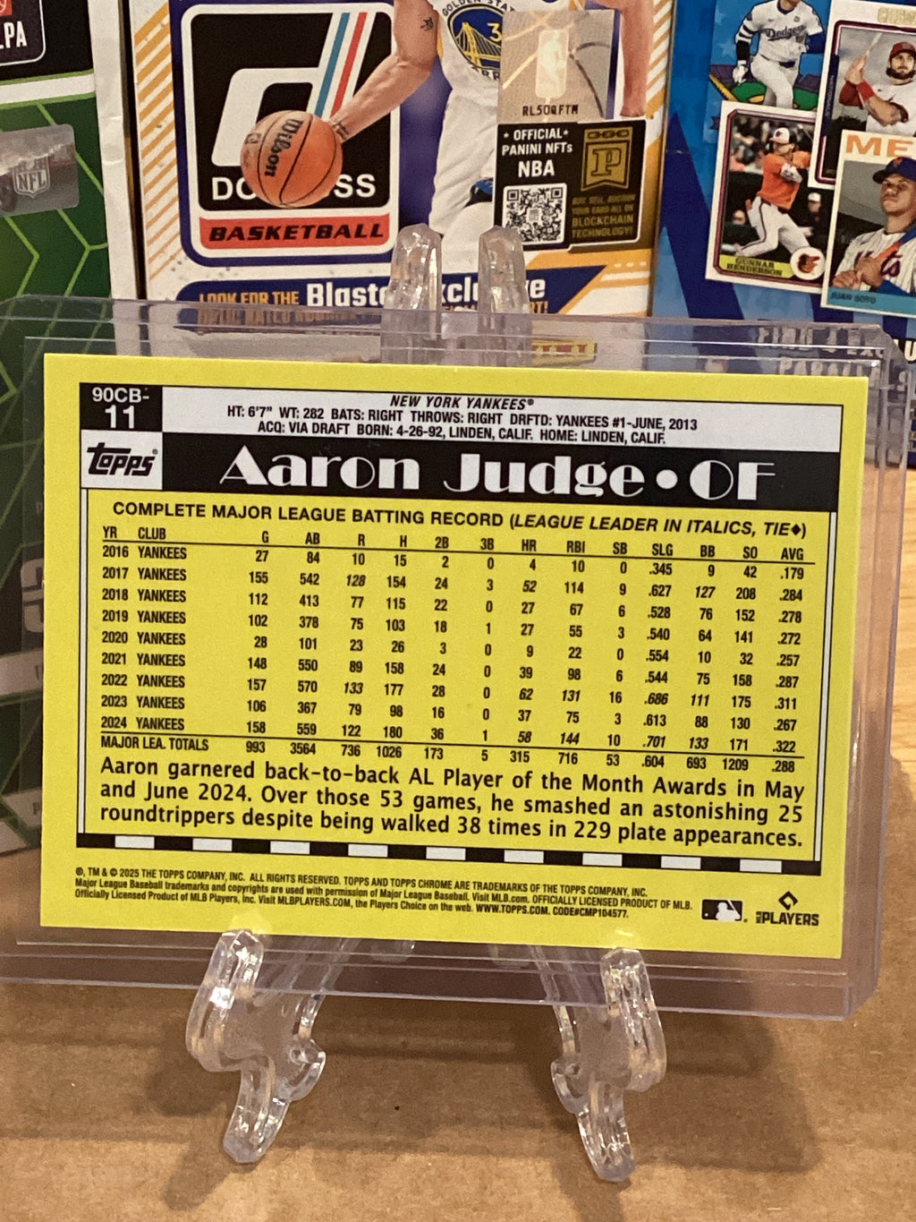 2025 MLB Topps Aaron Judge Red foil #90CB-11 gem mint 10