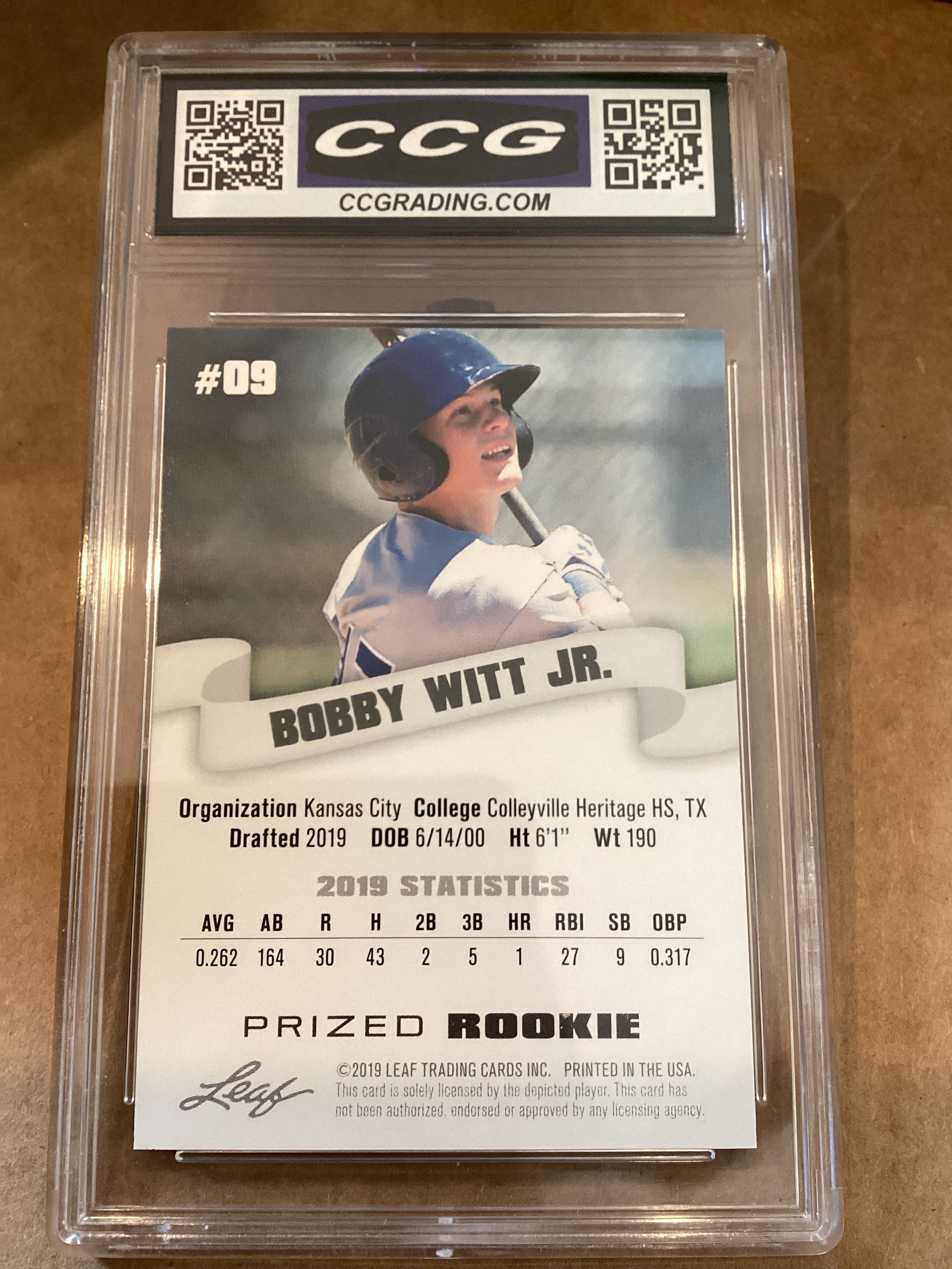 Bobby Witt Jr 2019 Rookie GM 10