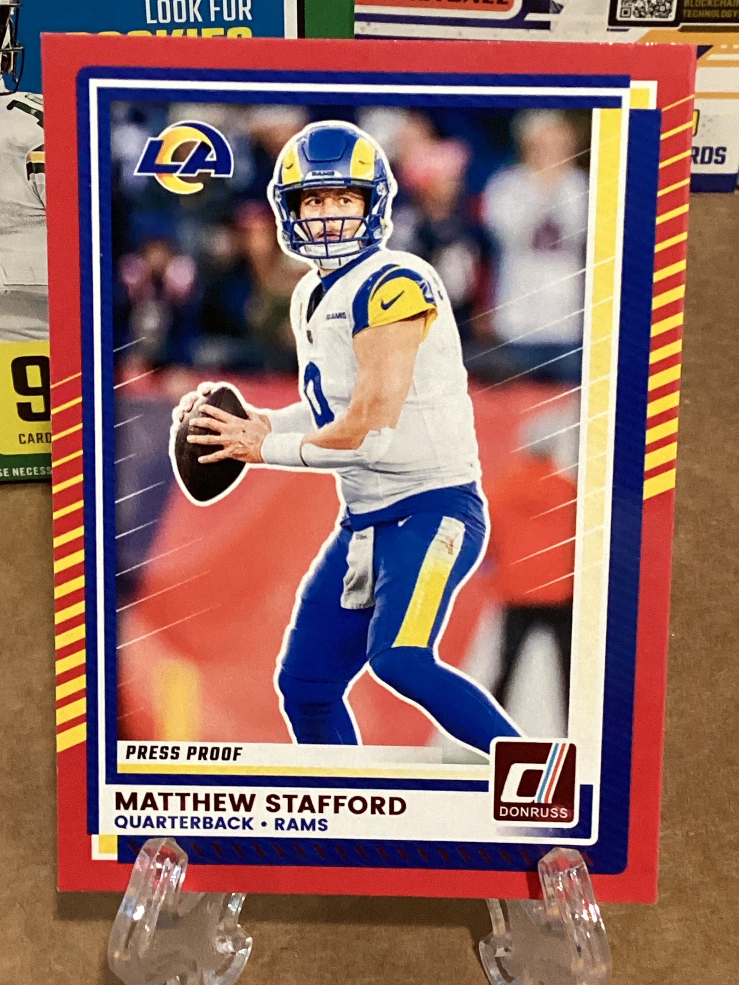 2025 NFL Matthew Stafford-Donruss/Pree proof/Red-Gem mint