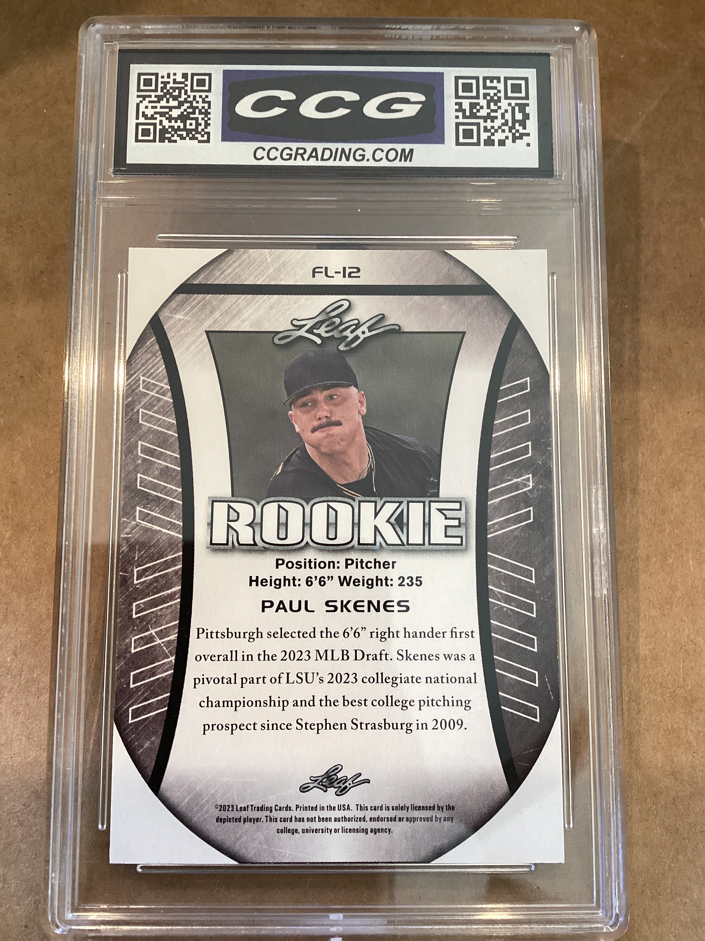 Paul Skenes 2023 Leaf Rookie GM 10