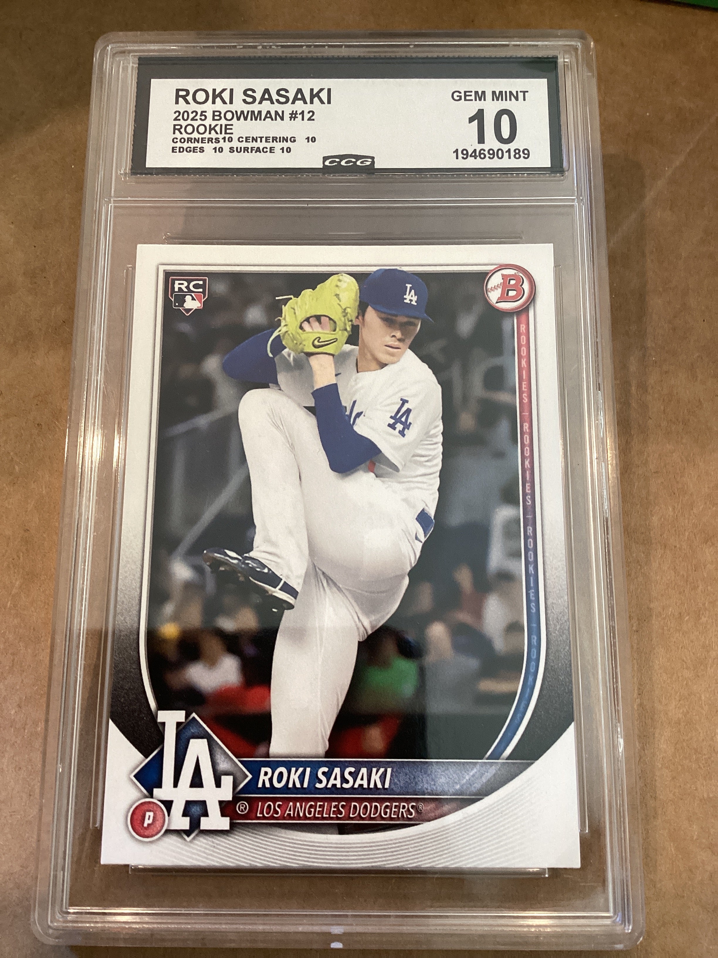 Roki Sasaki 2025 Bowman Rookie GM 10