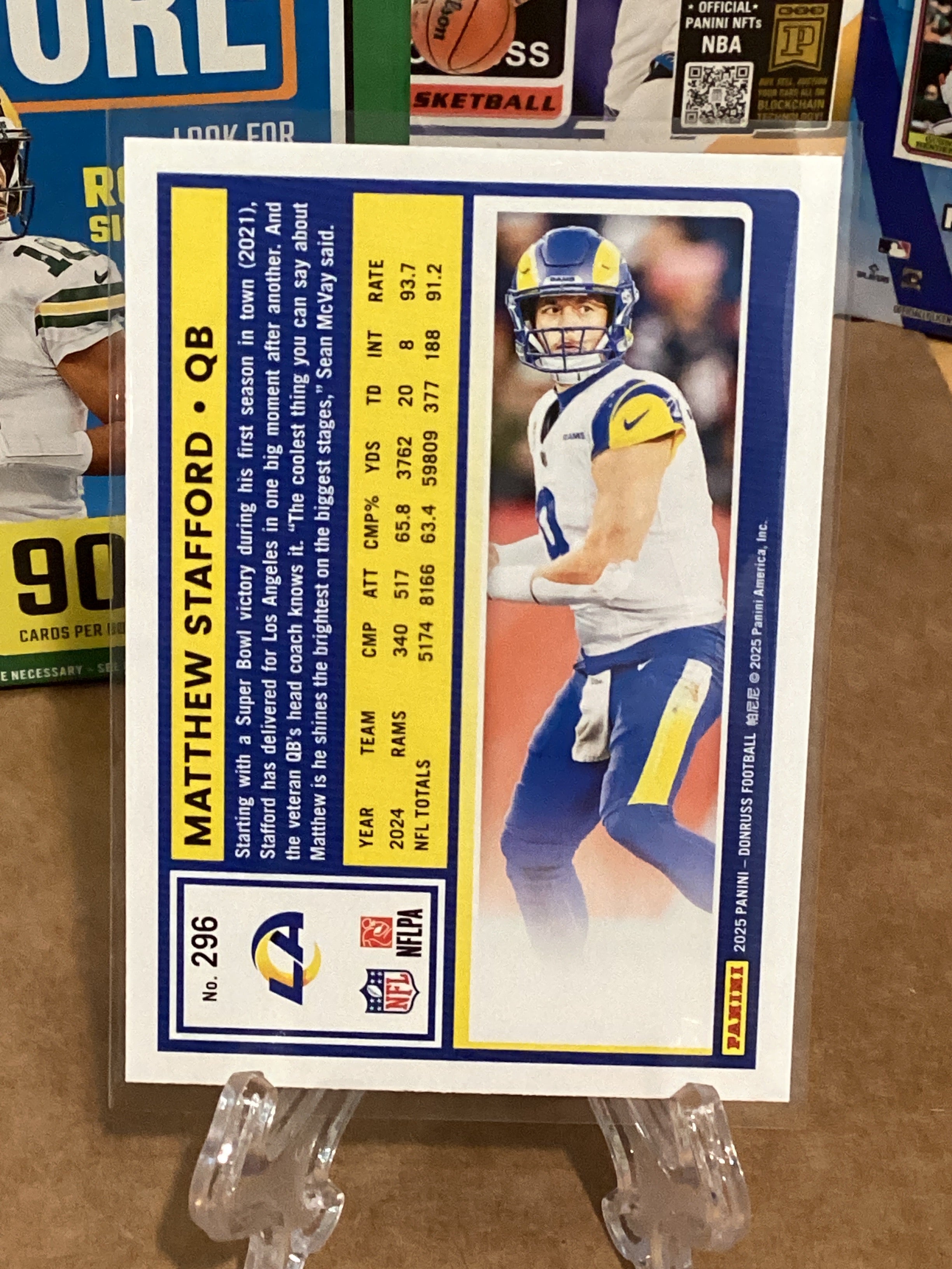 2025 NFL Matthew Stafford-Donruss/Pree proof/Red-Gem mint