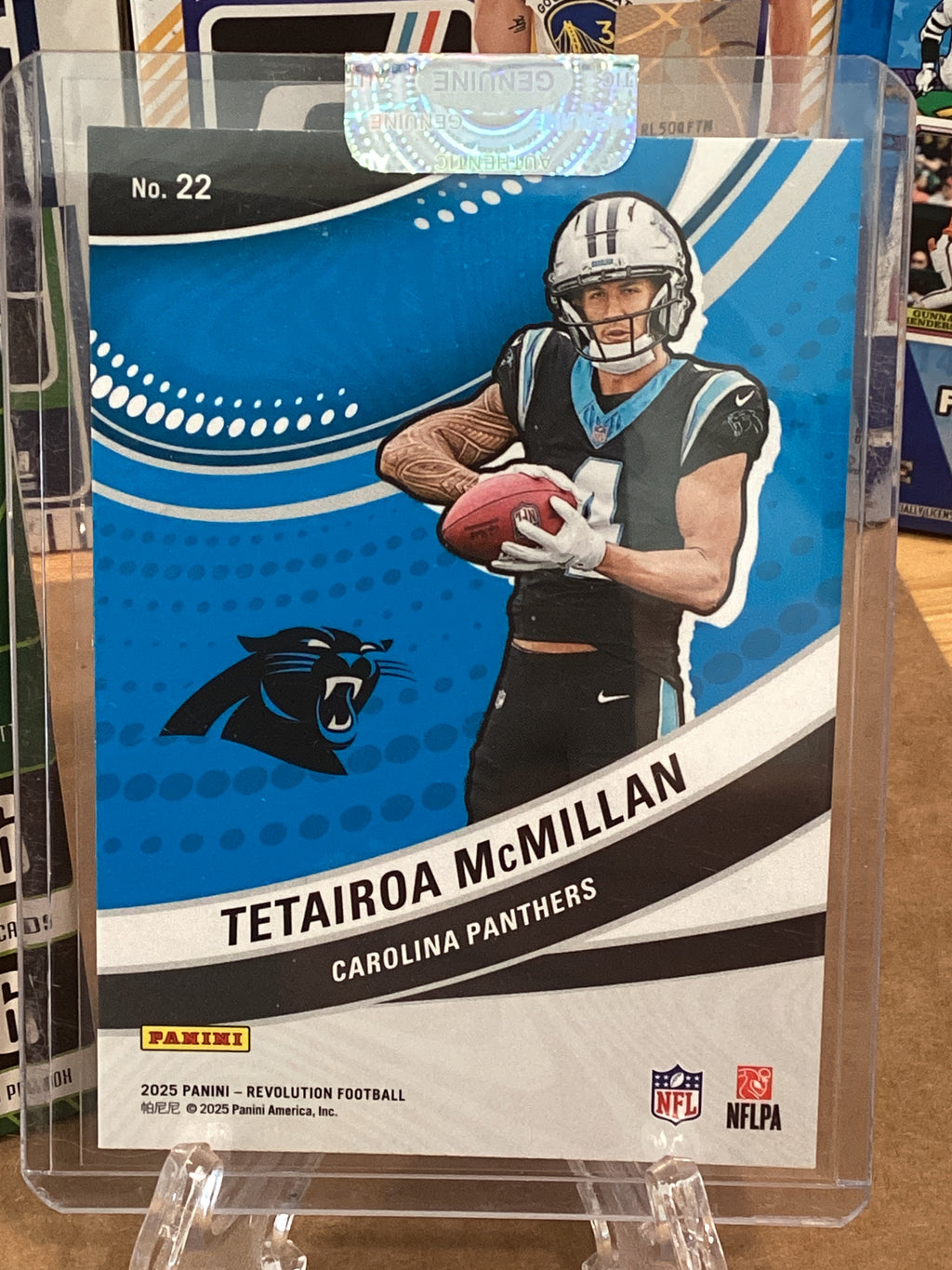 2025 Tetairoa McMillan Rookie Panini Revolution refractor, GM 9.8-10