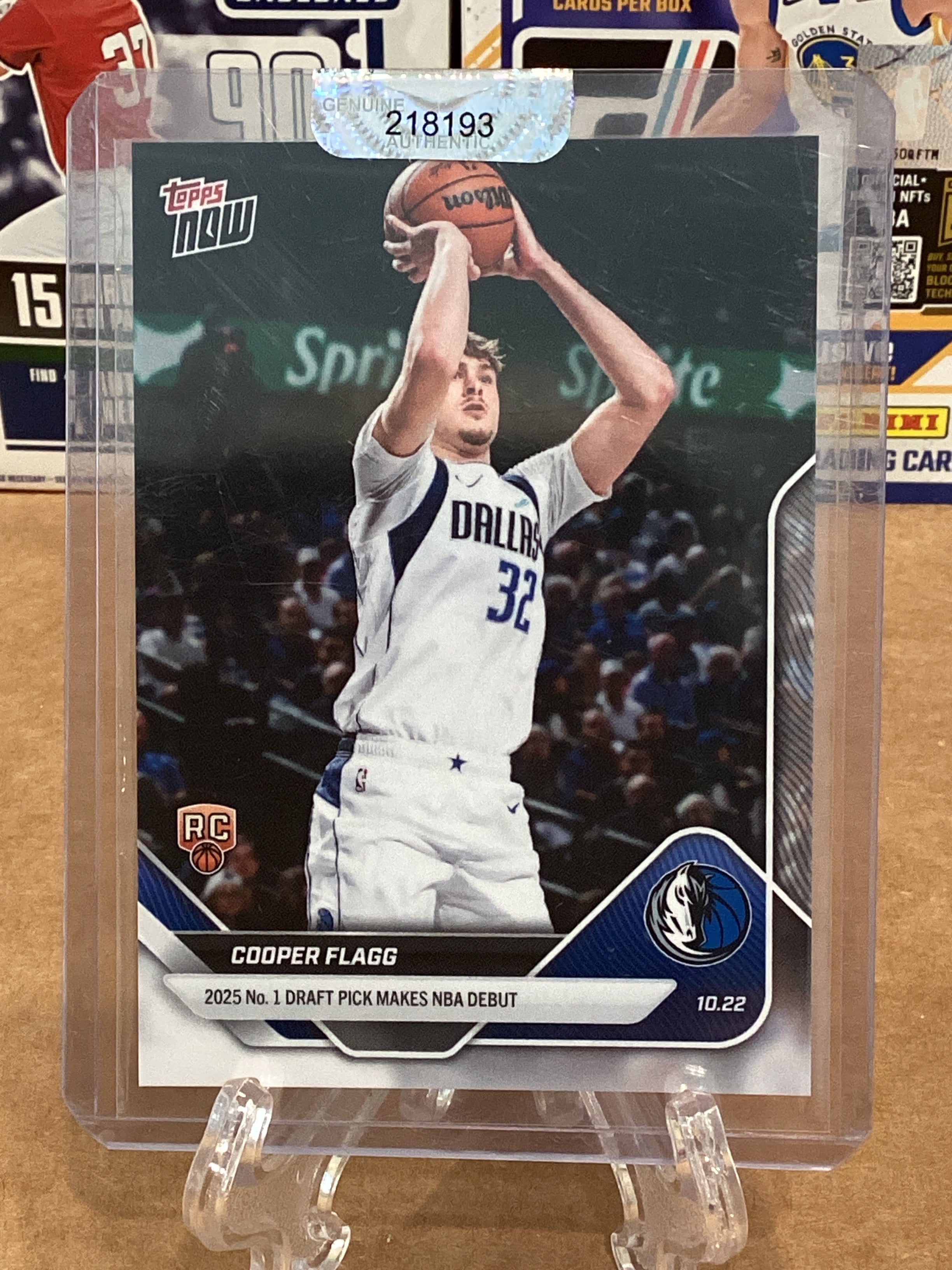 2025 NBA Cooper Flagg Topps Now Rookie Card #6; Gem mint 9.5+