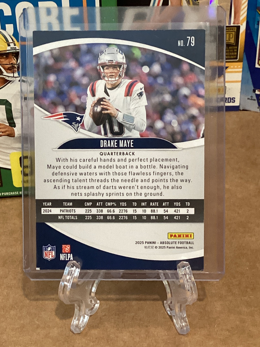 2025 NFL Drake Maye-Panini/Absolute-purple-Mint/gem mint