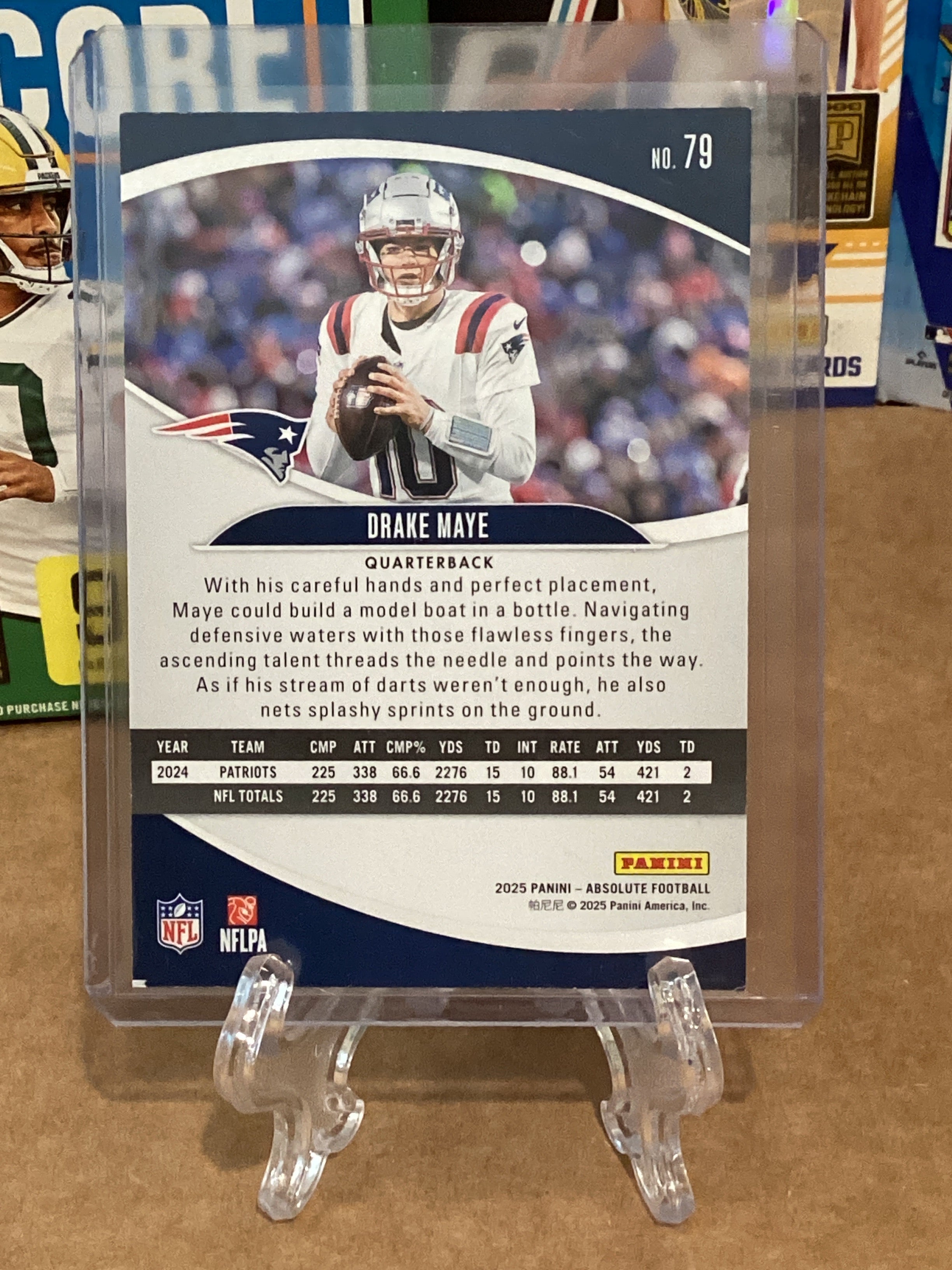 2025 NFL Drake Maye-Panini/Absolute-purple-Mint/gem mint