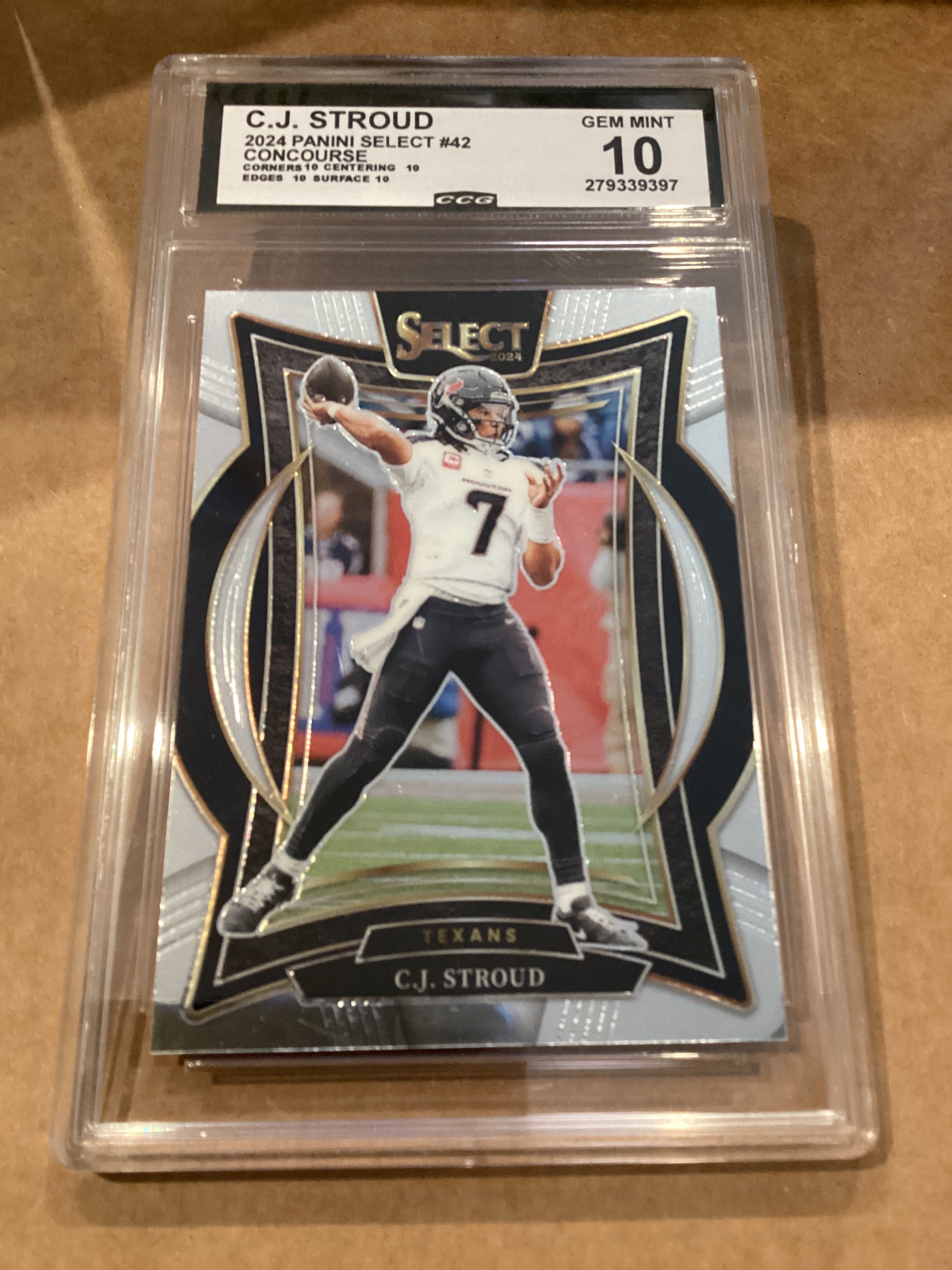 C.J. Stroud 2024 Panini Select #42 Gem Mint 10
