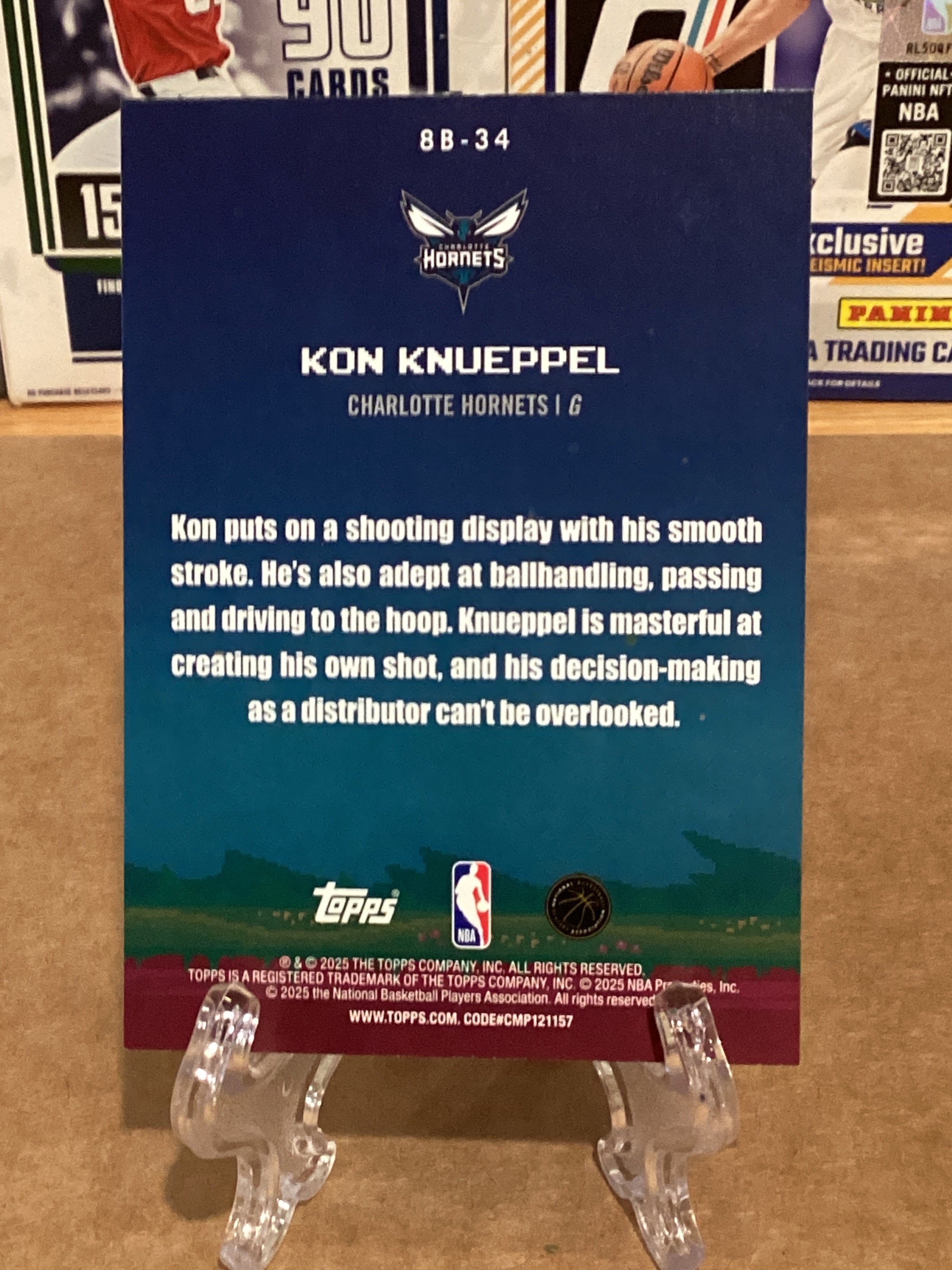 2025 NBA Kon Knueppel, Topps “8 Bit Ballers” Rookie Gem Mint