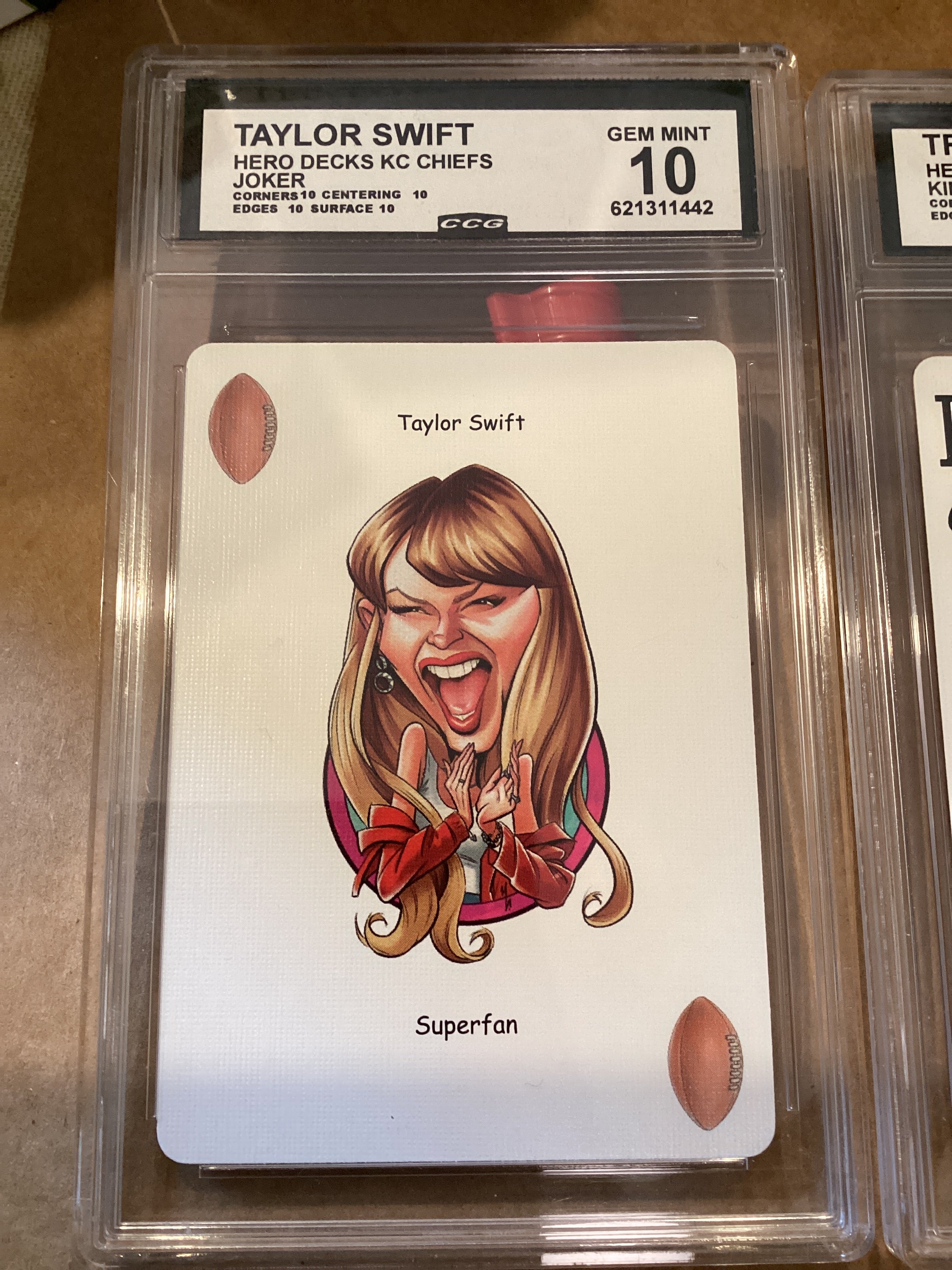 Travis Kelce, Taylor Swift Hero Decks Gem Mint 10