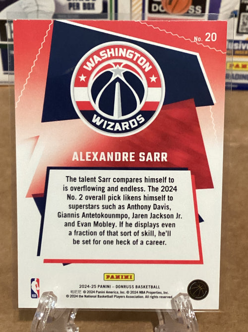2024-25 NBA Alexandre Sarr-Donruss- Great X-pectations- Gem Mint