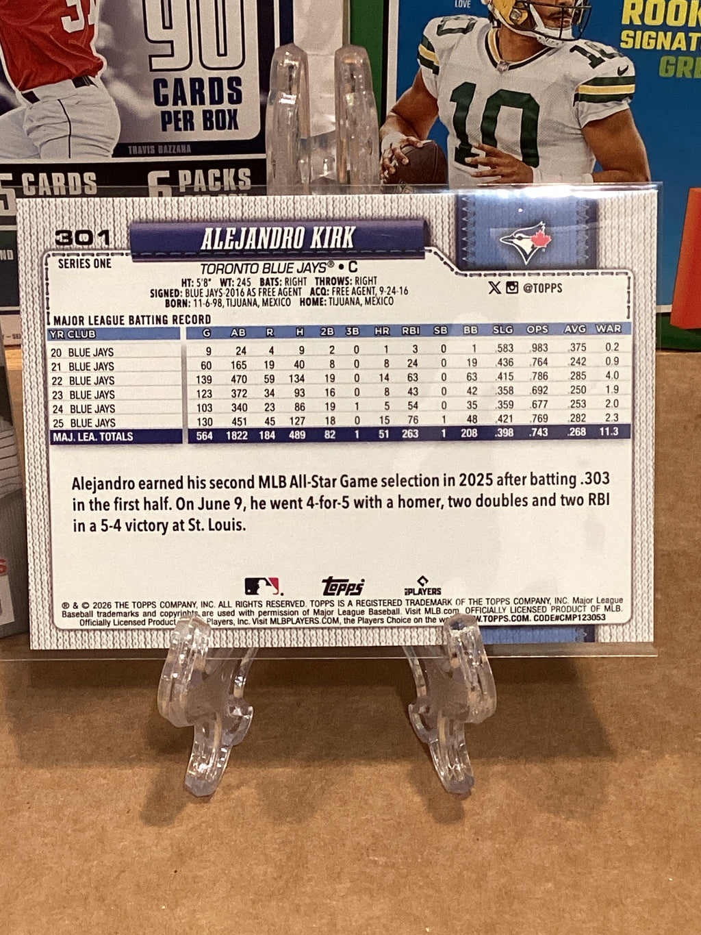 2026;Topps Series 1: Alejandro Kirk refractor. GM 9.8+