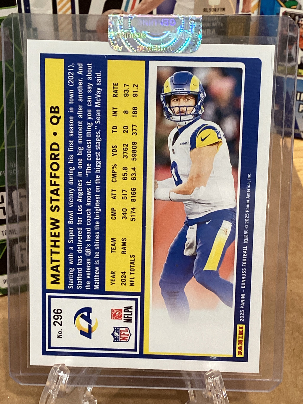 2025 NFL Donruss Matthew Stafford Gem mint 10