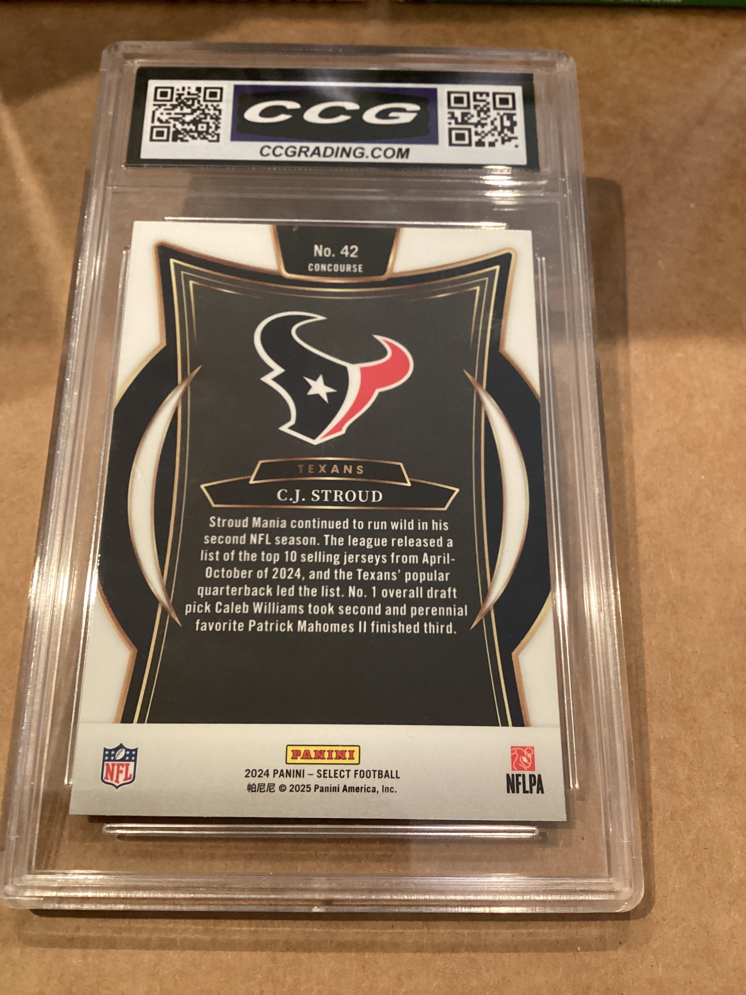 C.J. Stroud 2024 Panini Select #42 Gem Mint 10