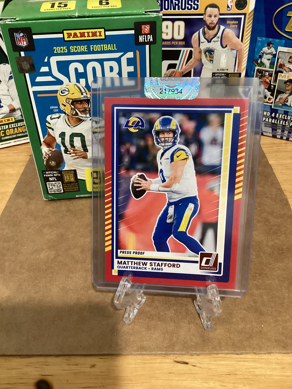 2025 NFL Matthew Stafford-Donruss/Pree proof/Red-Gem mint