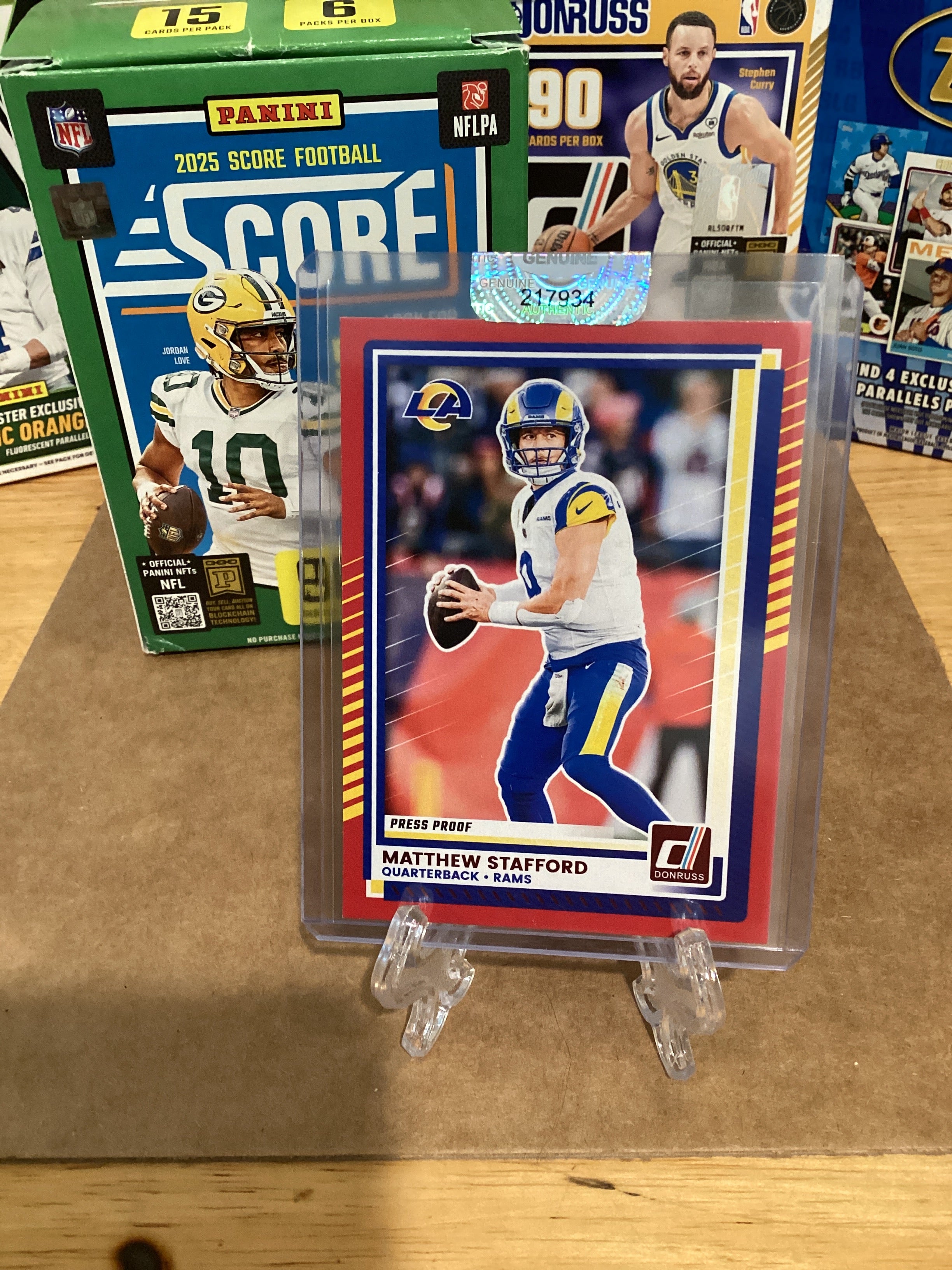 2025 NFL Matthew Stafford-Donruss/Pree proof/Red-Gem mint