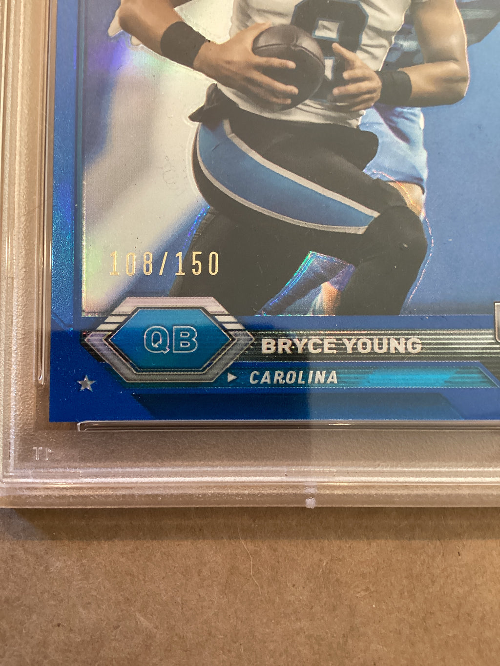 Bryce Young Topps composite blue refractor PSA GM 10